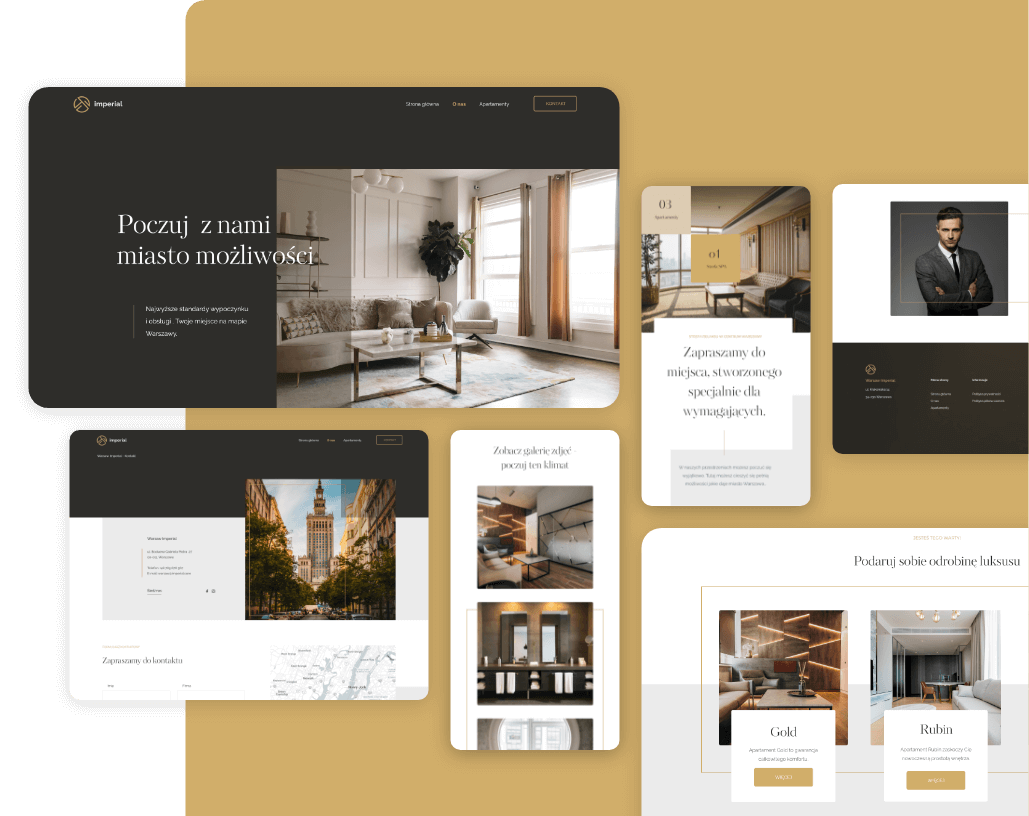 Odkryj stronę dedykowaną branży nieruchomości i zaprezentuj swoje obiekty w eleganckim stylu.