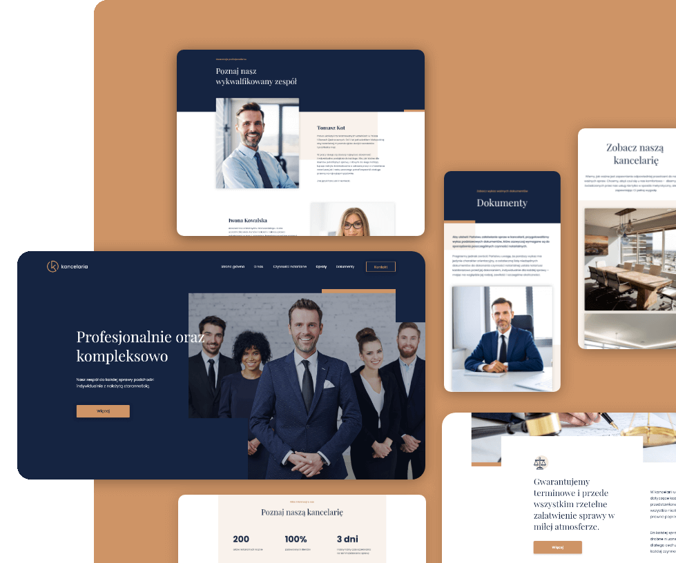 Odkryj stronę dedykowaną firmom z branży prawniczej. Poznaj elegancki motyw dla profesjonalistów.